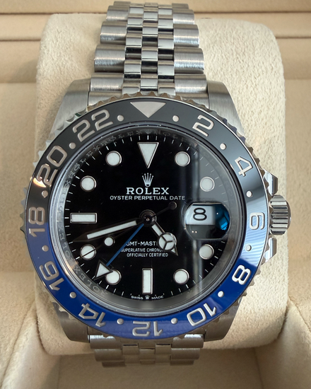 No Reserve - 2019 Rolex GMT-Master II "Batgirl" 40MM Black Dial Jubilee Bracelet (126710BLNR)