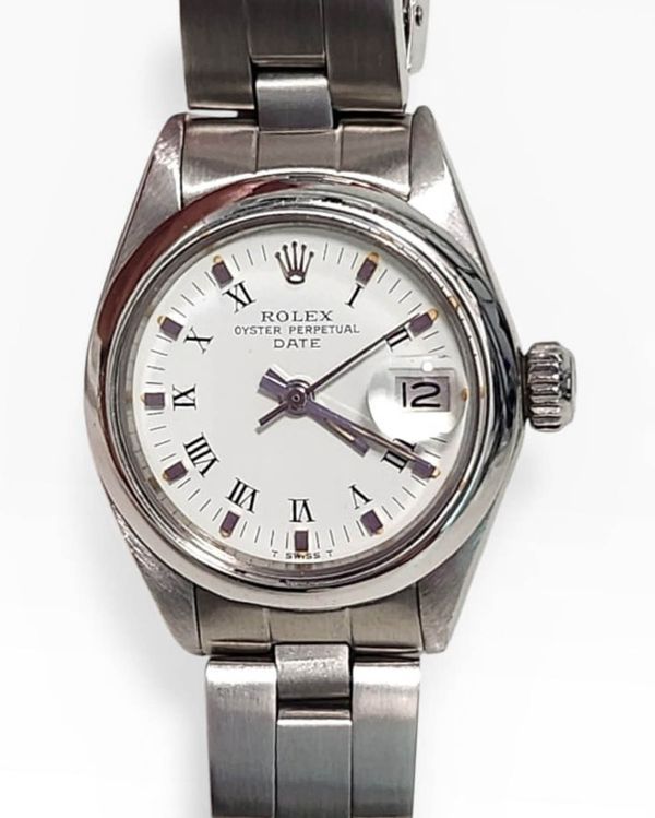 Rolex Oyster Perpetual Lady Date 26MM White Dial Oyster Bracelet (6916)