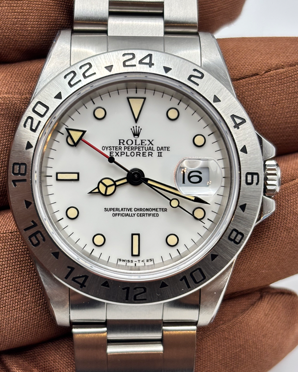 Rolex Explorer II "Polar" 40MM White Dial Oyster Bracelet (16570)