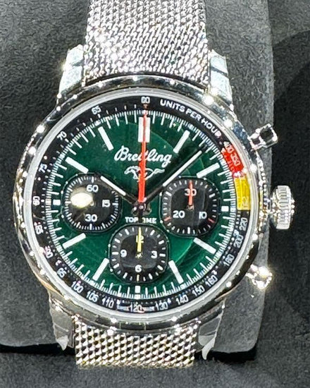 2026 Breitling Top Time Chronograph B01 "Ford Mustang" 41MM Green Dial Steel Bracelet (AB0176)