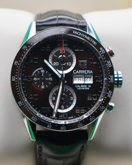 Tag Heuer Carrera Chronograph 43MM Brown Dial Leather Strap (CV2A1S.FC6236)