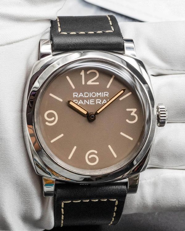 2016 Panerai Radiomir 1940 3 Days Acciaio L. E. 47MM Brown Dial Leather Strap (PAM00662)