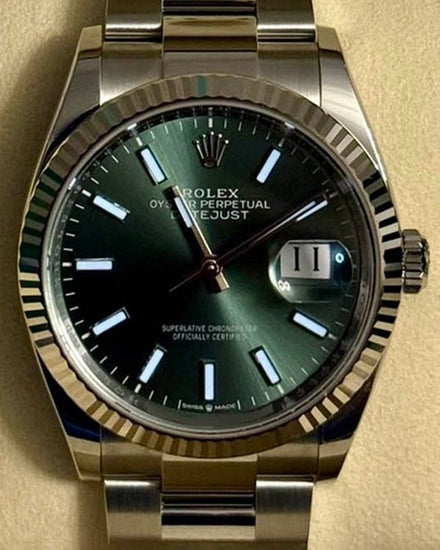 2026 Rolex Datejust 36MM Green Dial Oyster Bracelet (126234)