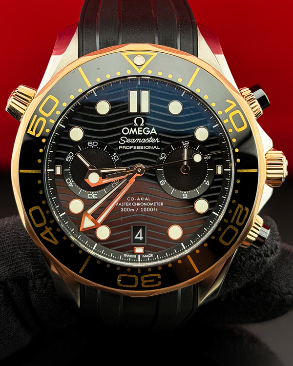 Omega Seamaster Diver 300M Chronograph 44MM Black Dial Rubber Strap (210.22.44.51.01.001)