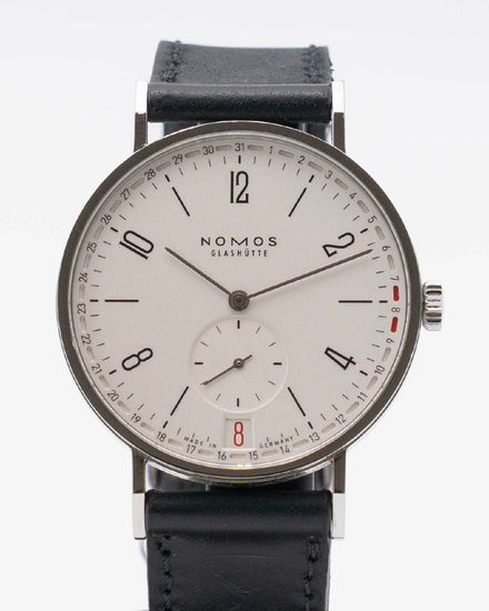 2025 NOMOS Glashutte Tangente 2Date 37.5MM White Dial Leather Strap (135/25119)