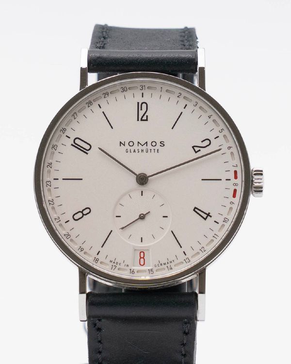 2025 NOMOS Glashutte Tangente 2Date 37.5MM White Dial Leather Strap (135/25119)