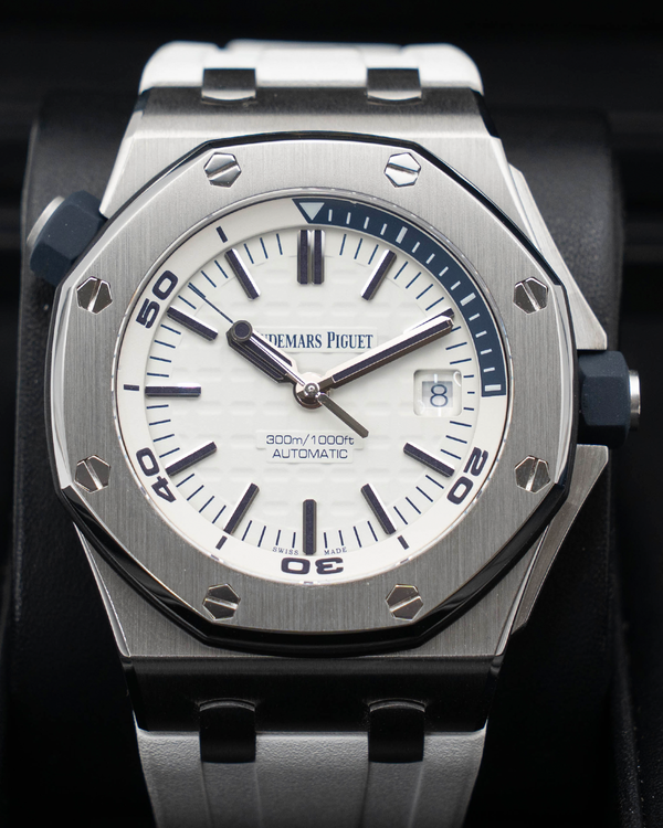 Audemars Piguet Royal Oak Offshore Diver "The Admiral" 42MM White Dial Rubber Strap (15710ST.OO.A010CA.01)