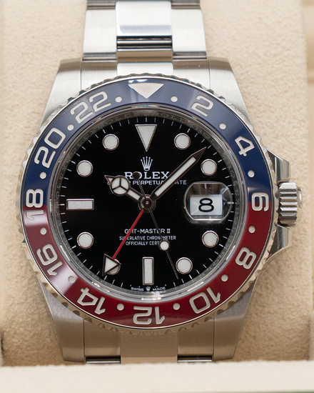 2022 Rolex GMT-Master II "Pepsi" 40MM Black Dial Oyster Bracelet (126710BLRO)