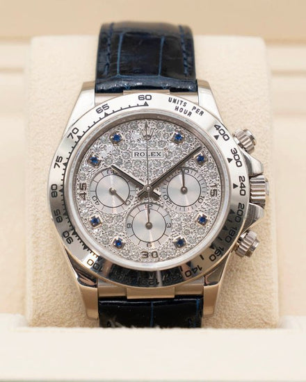 1999 Rolex Cosmograph Daytona 40MM Diamond Dial Leather Strap (16519)