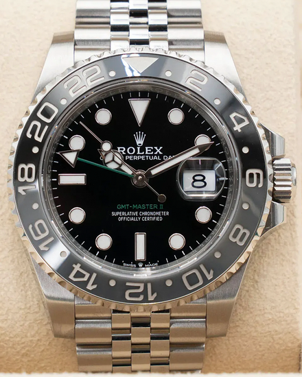 2024 Rolex GMT-Master II "Bruce Wayne" 40MM Black Dial Jubilee Bracelet (126710GRNR)