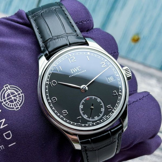 2017 IWC Schaffhausen Portugieser 43MM Black Dial Leather Strap (IW510202)