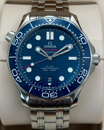2021 Omega Seamaster Diver 300M 42MM Blue Dial Steel Bracelet (210.30.42.20.03.001)