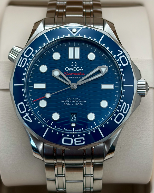 2021 Omega Seamaster Diver 300M 42MM Blue Dial Steel Bracelet (210.30.42.20.03.001)