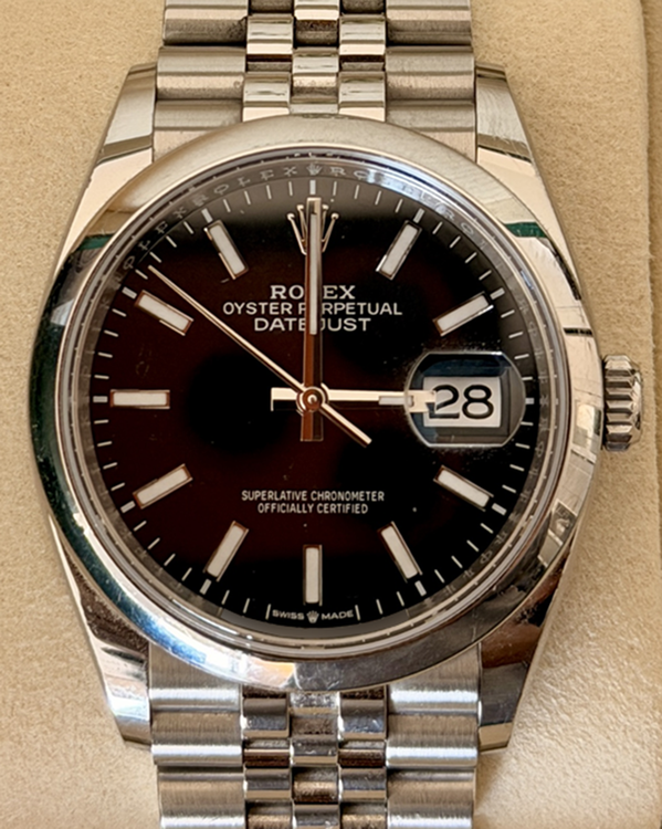 2025 Rolex Datejust 36MM Black Dial Jubilee Bracelet (126200)