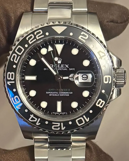 2008 Rolex GMT-Master II 40MM Black Dial Oyster Bracelet (116710LN)