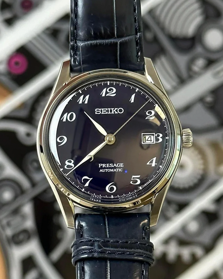 2023 Seiko Presage Craftsmanship Series 39.5MM Blue Dial Leather Strap (SJE077)