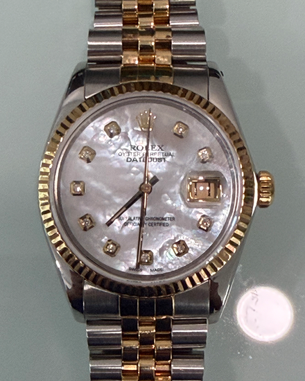 1987 Rolex Datejust 36MM Aftermarket Mother of Pearl Dial Two-Tone Jubilee Bracelet (16013)