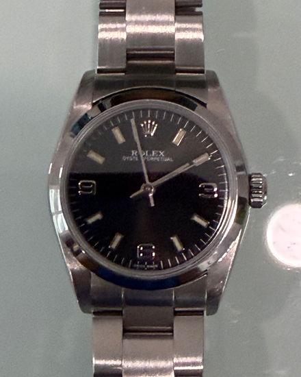Rolex Oyster Perpetual 31MM Black Dial Oyster Bracelet (77080)