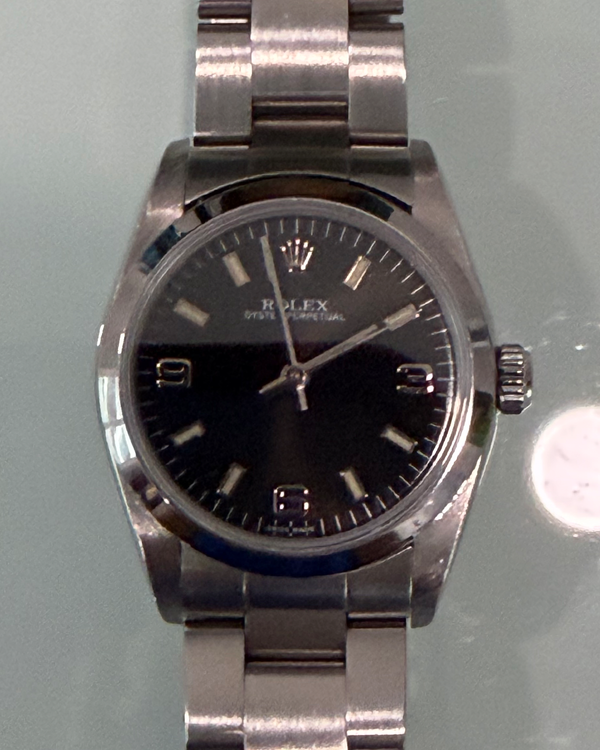 Rolex Oyster Perpetual 31MM Black Dial Oyster Bracelet (77080)