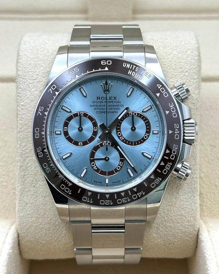 2024 Rolex Cosmograph Daytona 40MM Ice Blue Dial Platinum Oyster Bracelet (126506)