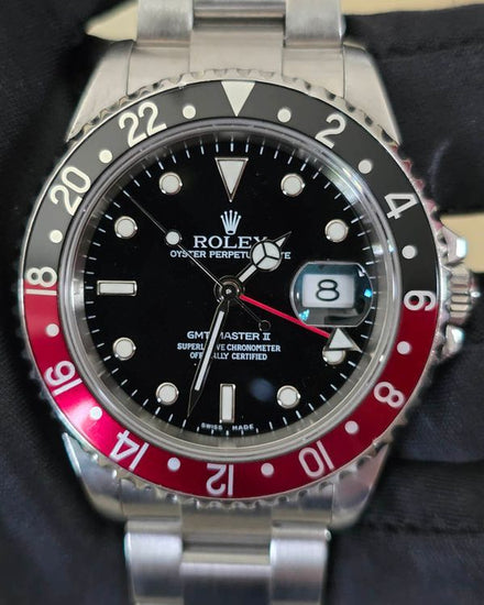 2005 Rolex GMT-Master II "Coke" 40MM Black Dial Oyster Bracelet (16710)