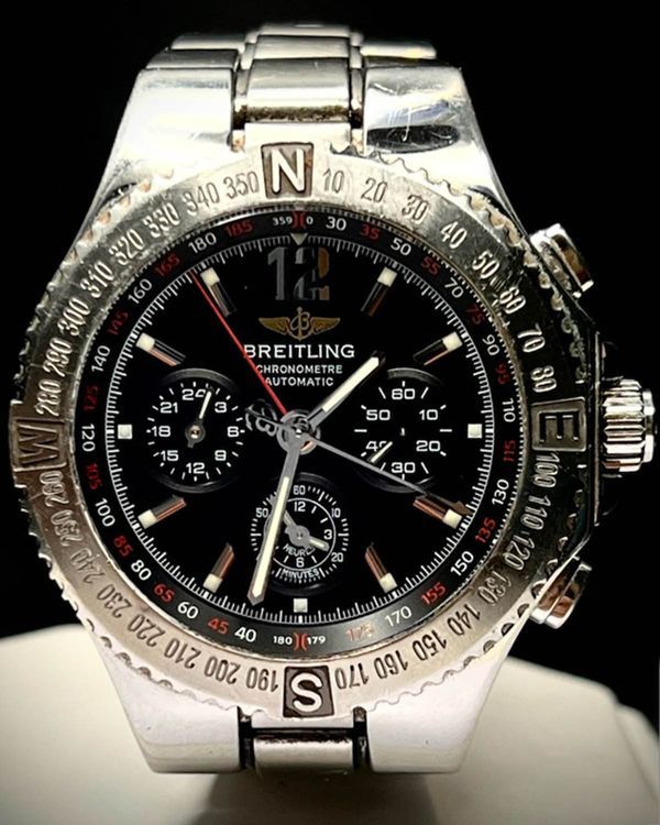 No Reserve - 2006 Breitling Hercules 45MM Black Dial Steel Bracelet (A39362)