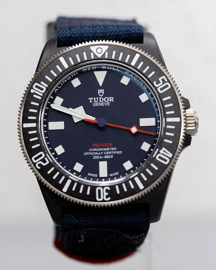2023 Tudor Pelagos FXD "Alinghi Red Bull Racing" 42MM Blue Dial Textile Strap (25707KN)