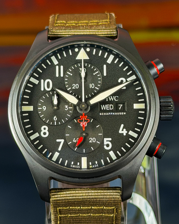 2020 IWC Schaffhausen Pilot Top Gun "SFTI" L.E. 44MM Black Dial Textile Strap (IW389104)