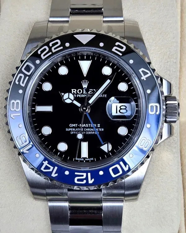 Rolex GMT-Master II "Batman" 40MM Black Dial Oyster Bracelet (116710BLNR)
