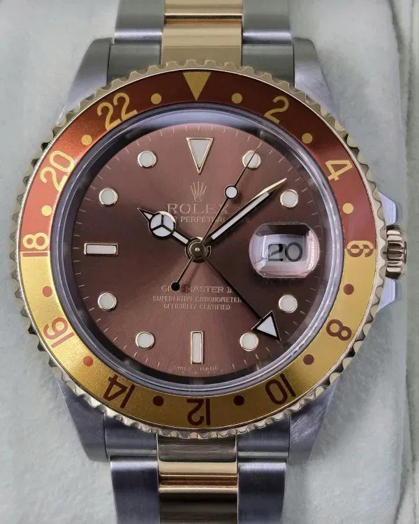 2007 Rolex GMT-Master II "Rootbeer" 40MM Brown Dial Two-Tone Oyster Bracelet (16713)