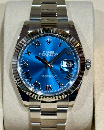 2026 Rolex Datejust 41MM Blue Dial Oyster Bracelet (126334)