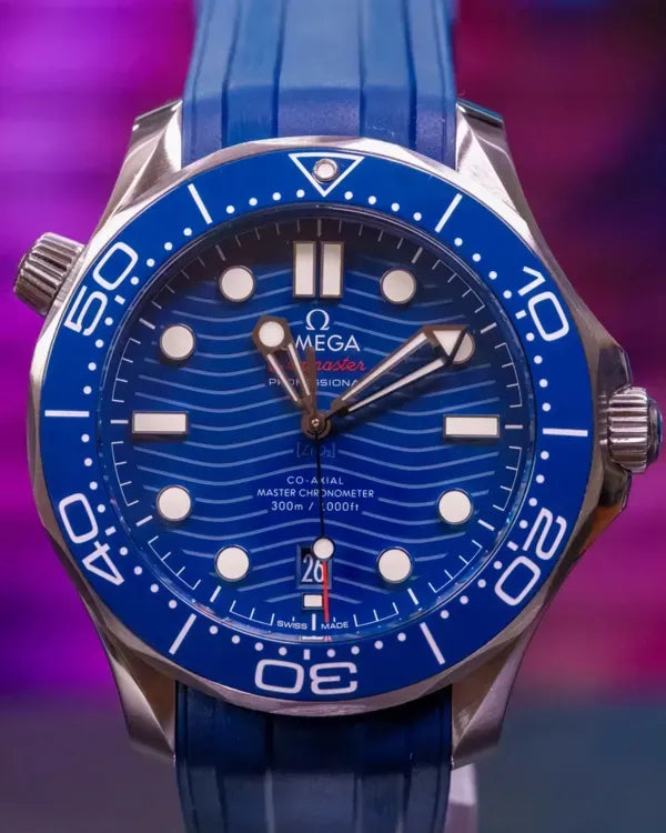Omega Seamaster Diver 300M 42MM Blue Dial Rubber Strap (210.32.42.20.03.001)