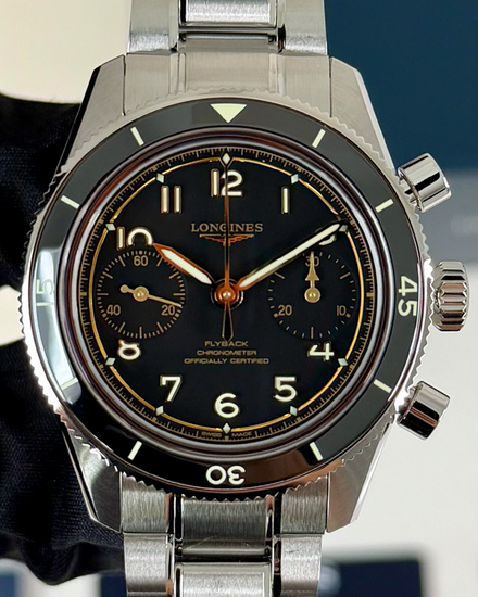 2025 Longines Spirit Pilot Flyback 39.5MM Black Dial Steel Bracelet (L3.721.4.53.6)