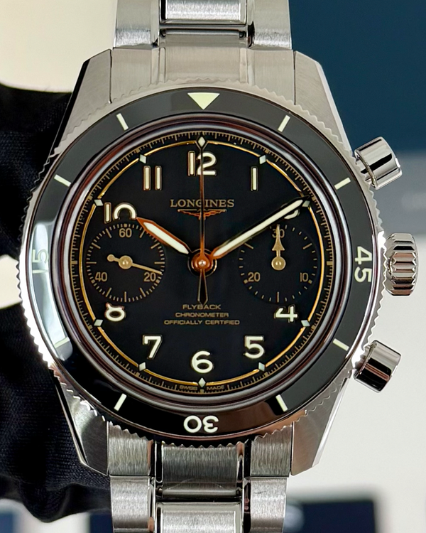 2025 Longines Spirit Pilot Flyback 39.5MM Black Dial Steel Bracelet (L3.721.4.53.6)