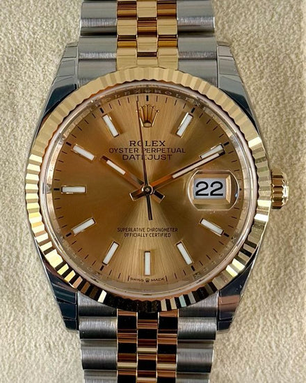 2022 Rolex Datejust 36MM Champagne Dial Two-Tone Jubilee Bracelet (126233)
