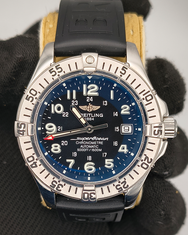 Breitling Superocean 42MM Black Dial Rubber Strap (A17360)