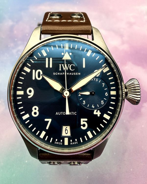 2018 IWC Schaffhausen Pilot "Le Petit Prince" 46.2MM Blue Dial Leather Strap (IW500916)