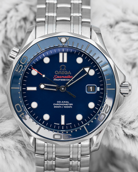 2018 Omega Seamaster Diver 300M 41MM Blue Dial Steel Bracelet (212.30.41.20.03.001)