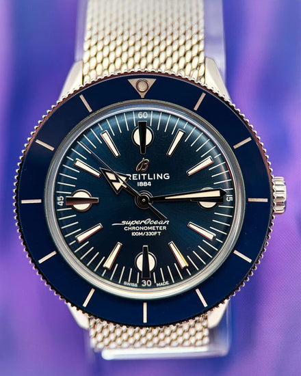 2020 Breitling Superocean Heritage '57 42MM Blue Dial Steel Bracelet (A10370161C1A1)