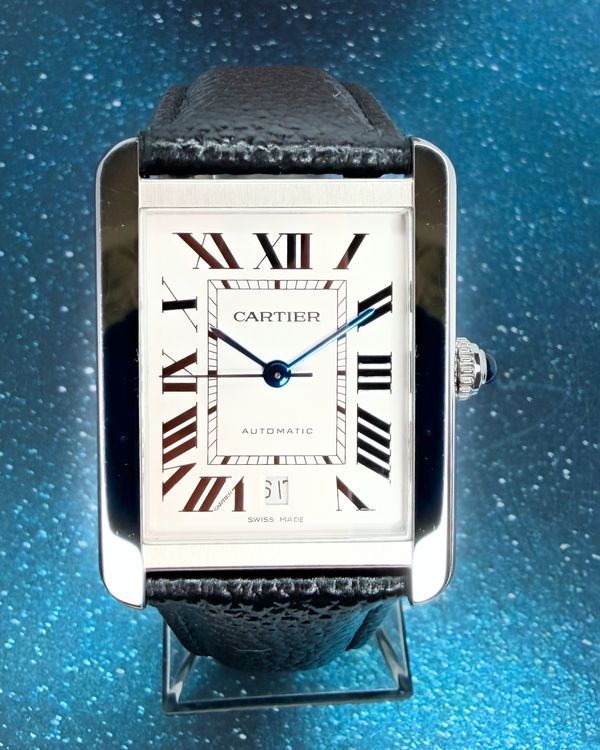 Cartier Tank 31MM Silver Dial Leather Strap (W5200027)