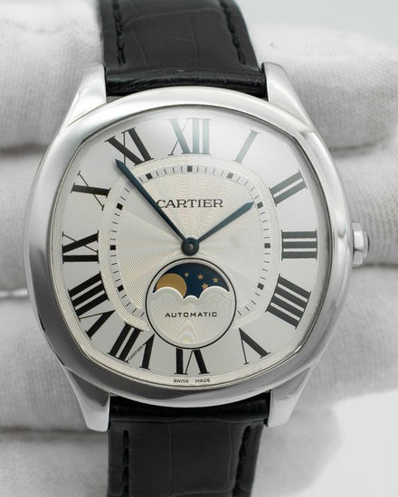2017 Cartier Drive De Cartier 40MM Silver Dial Leather Strap (WSNM0008)