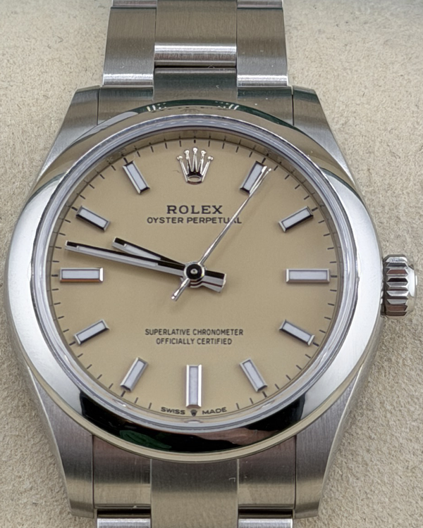 2026 Rolex Oyster Perpetual 31MM Beige Dial Oyster Bracelet (277200)
