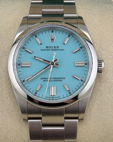 2021 Rolex Oyster Perpetual 36MM Turquoise Dial Oyster Bracelet (126000)