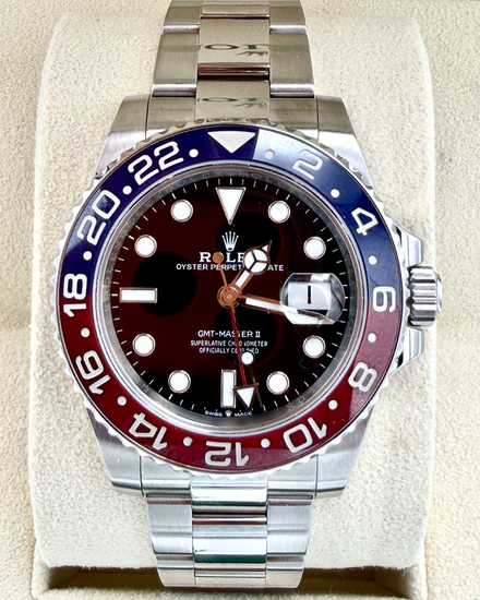 2022 Rolex GMT-Master II "Pepsi" 40MM Black Dial Oyster Bracelet (126710BLRO)