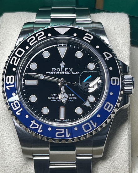 2016 Rolex GMT-Master II "Batman" 40MM Black Dial Oyster Bracelet (116710BLNR)