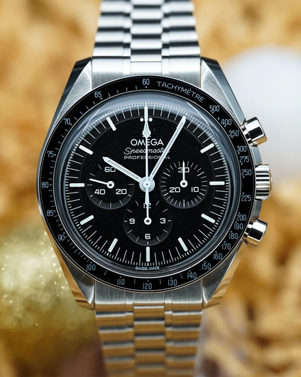 No Reserve - 2024 Omega Speedmaster Professional Moonwatch 42MM Black Dial Steel Bracelet (310.30.42.50.01.001)