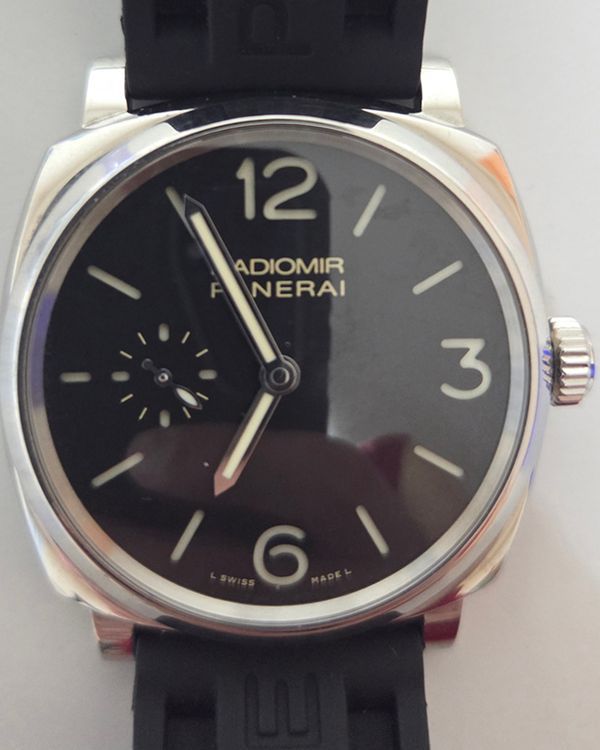 2017 Panerai Radiomir 1940 3 Days 42MM Black Dial Rubber Strap (PAM00574)