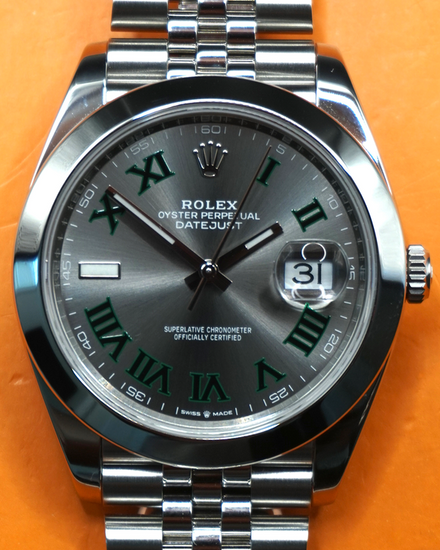 2022 Rolex Datejust "Wimbledon" 41MM Slate Dial Jubilee Bracelet (126300)