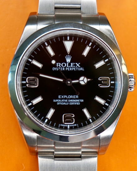 2012 Rolex Explorer 39MM Black Dial Oyster Bracelet (214270)
