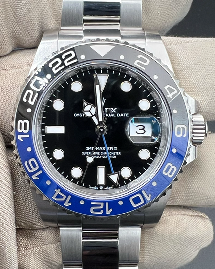2025 Rolex GMT-Master II "Batman" 40MM Black Dial Oyster Bracelet (126710BLNR)